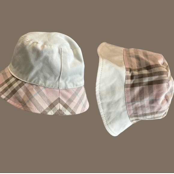 Burberry Pink Plaid Bucket Hat - Picture 2 of 2
